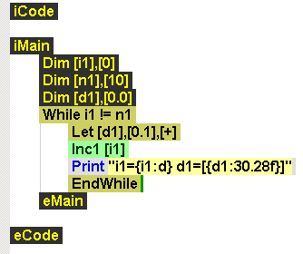Code in macro form