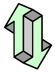 Arrow illusion vertical