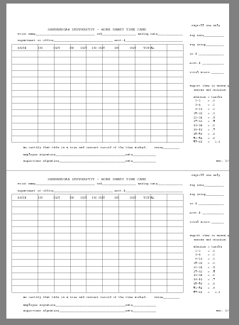 Time sheet